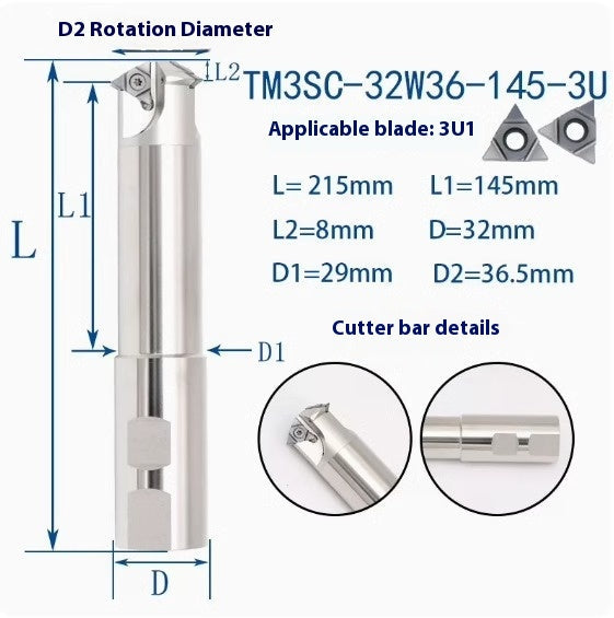 6036 SMT Deep Hole Thread Milling Toolholder Machining Center Single Thread Internal Coolant Milling Tool U-Thread Toolholder 11UI 16UI Shandong Denso Pricision Tools Co.,Ltd.